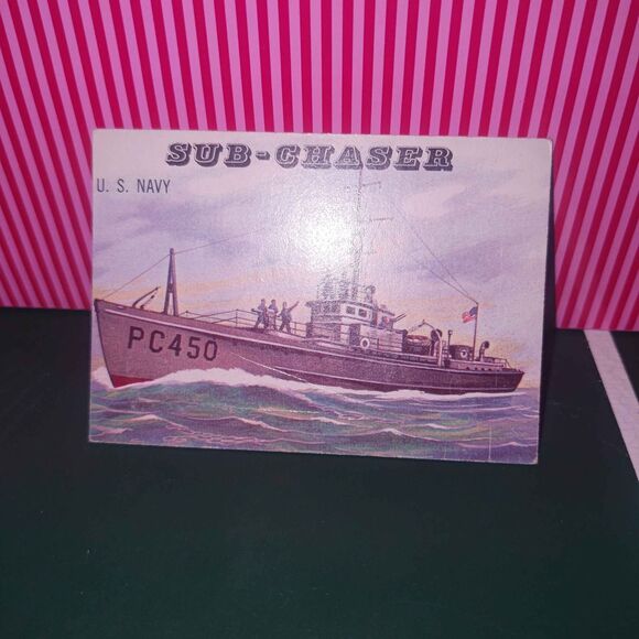 1955 Topps Rails and Sails Sub-Chaser U.S. Navy #166 - Picture 1 of 8